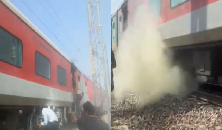 सतर्कता से टला बड़ा रेल हादसा: मथुरा में धुआं उठते ही थमी कर्नाटका संपर्क क्रांति की रफ्तार