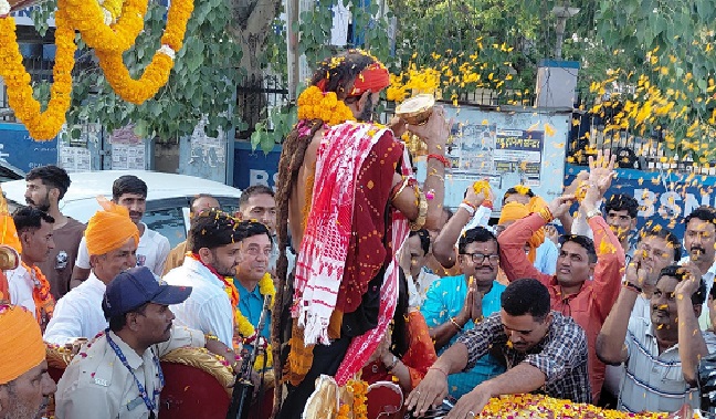 बाबा डॉ शैलेन्द्र नाथ अघोरी का भाजपा ने किया स्वागत 