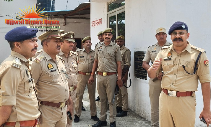 पुलिस अधीक्षक द्वारा थाना खेकड़ा का औचक निरीक्षण, नये रिक्रूट आरक्षियों से किया संवाद, सजगता के लिए दिए टिप्स