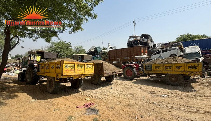 थाना जैंत क्षेत्र के राल गांव में बीती रात प्रशासनिक टीम ने अवैध मिट्टी खनन का भंडाफोड़