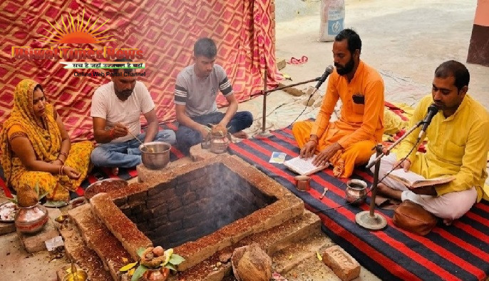 महाशांति यज्ञ में श्रद्धालुओं की उमड़ी आस्था, पंचम दिवस पर प्रदीप उपाध्याय बने मुख्य यजमान