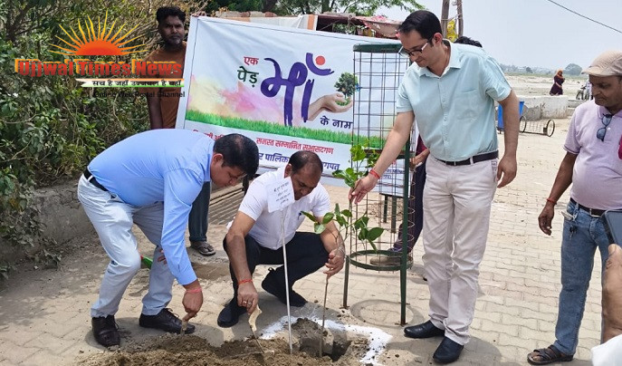 एडीएम के नेतृत्व में नगर पालिका ने भी शुरू किया एक पेड माँ के नाम का शुभारंभ