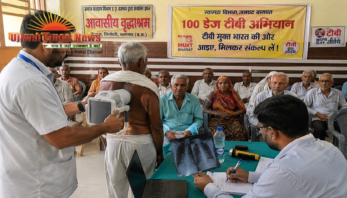 100 डेज़ टीबी अभियान के अंतर्गत वृद्धाश्रम में विशेष कैंप का आयोजन