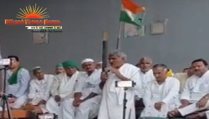 गांगनौली में कट की मांग पर अड़े किसान, 42वें दिन आंदोलन तेज; एनएचएआई कार्यालय घेराव की चेतावनी