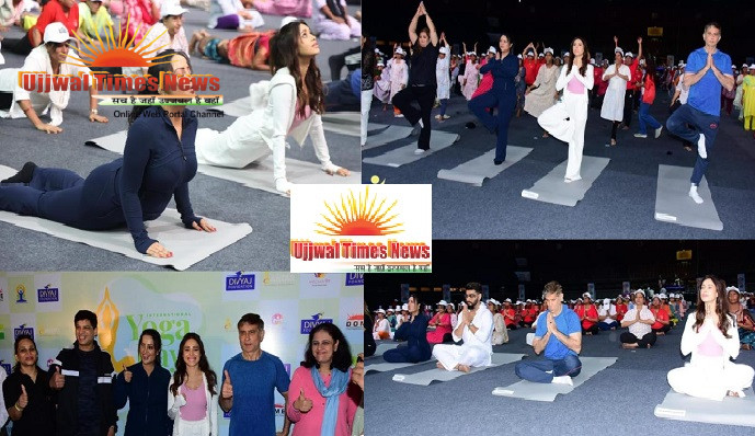 Amruta Fadnavis, Shahid Kapoor, Jackie Shroff, Sreeleela To Empower Over 1,000 Children At Divyaj Foundation Yoga Day Celebration At DOME, SVP Stadium, Worli