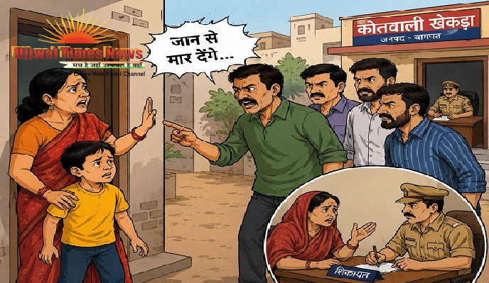 घर में घुसकर महिला और बेटे से मारपीट, जान से मारने की धमकी का आरोप