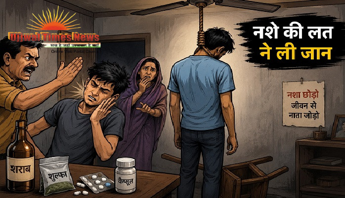 नशे की लत बनी काल: पैसे न मिलने और परिजनों की फटकार से आहत युवक ने फंदे पर लटककर दी जान