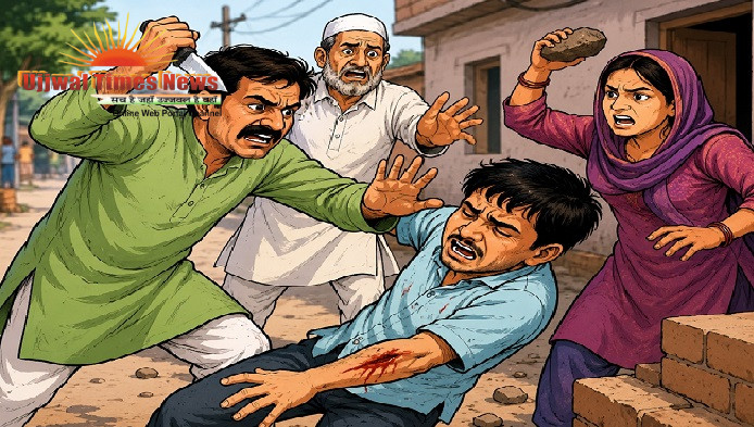 पारिवारिक विवाद ने लिया हिंसक रूप, भाई-भाभी पर पुत्र पर चाकू से हमला और पथराव का आरोप