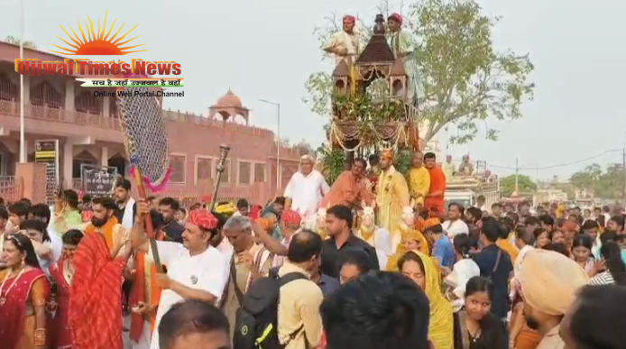 वृंदावन में भक्ति का सैलाब, भगवान जगन्नाथ की भव्य रथयात्रा में उमड़ा श्रद्धालुओं का जनसैलाब
