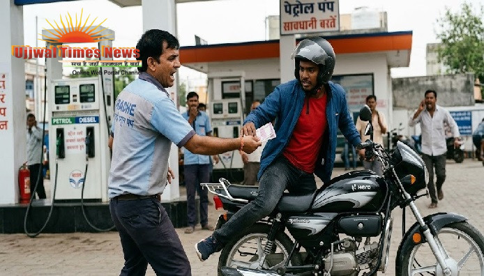 पेट्रोल पंप कर्मचारी से तीन हजार रुपये छीनने का प्रयास, बाइक सवार युवक ने की अभद्रता, शोर मचाने पर फरार