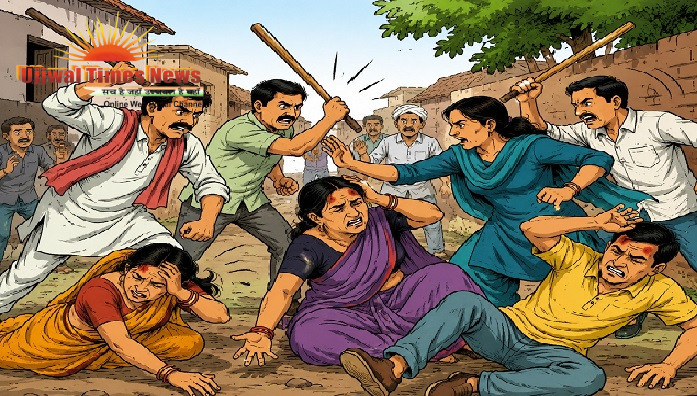 बच्चों के विवाद ने लिया हिंसक रूप, दो परिवारों में खूनी संघर्ष, 3 महिलाओं समेत 8 घायल