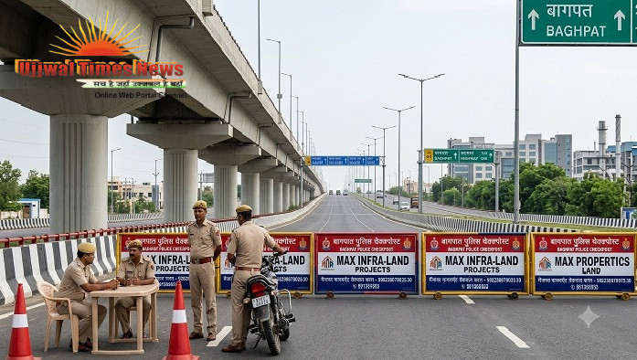 छात्र आंदोलन को लेकर दिल्ली बॉर्डर पर हाई अलर्ट, ईपीई पर बैरिकेडिंग कर वाहनों की सघन जांच