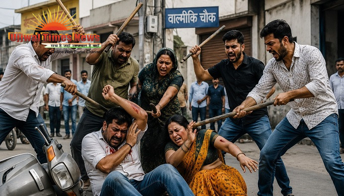 प्लॉट विवाद ने लिया हिंसक रूप: बीच सड़क दंपति पर लाठी-डंडों से हमला, सात नामजद आरोपियों पर मुकदमा दर्ज