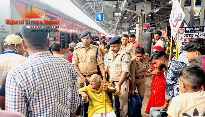 मुड़िया मेला समाप्त होते ही मथुरा जंक्शन पर लौटी भीड़, श्रद्धालुओं की वापसी से दिनभर रही रेल व्यवस्थाओं की अग्निपरीक्षा