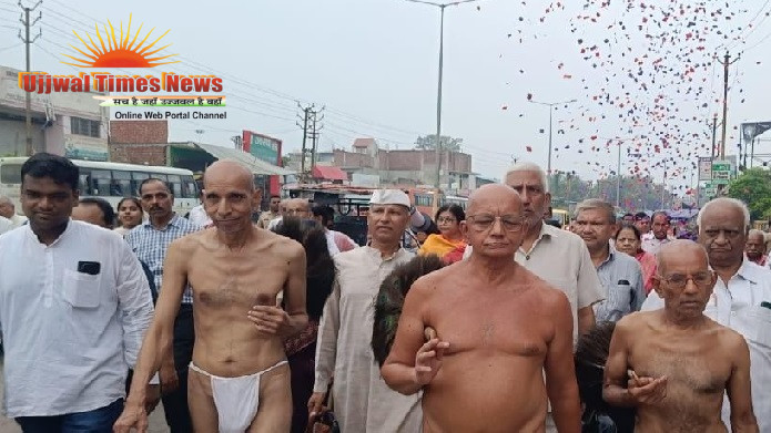 जैनाचार्य श्री आर्जव सागर  महामुनिराज ससंघ का हुआ मंगल प्रवेश