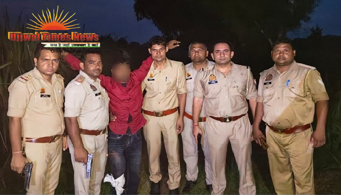 प्रतिबंधित पशु कटान के शातिर इनामिया मुठभेड़ के दौरान हुआ घायल, पुलिस ने गिरफ्तार कर उपचार हेतु भेजा