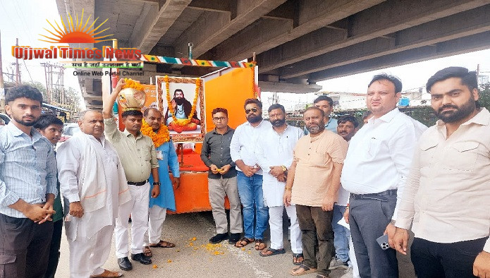संत शिरोमणि गुरु रविदास जयंती कलश यात्रा वाराणसी से बागपत पहुंची