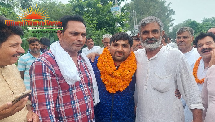 अजरबैजान में पहलवानों को दांव सिखाकर पदक दिलाने वाले कुश्ती कोच सुखचैन का जौहड़ी में स्वागत