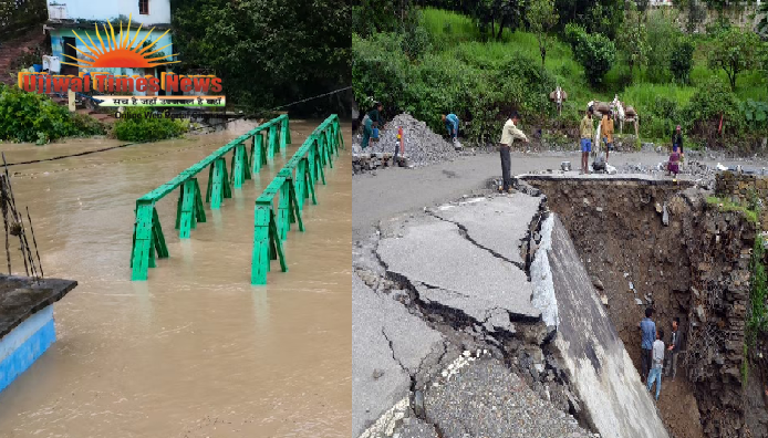 उत्तराखंड में बारिश का कहर: रुद्रप्रयाग में खतरे के निशान से ऊपर बह रही अलकनंदा, पुल डूबा; हाईवे पर मलबा, प्रशासन अलर्ट