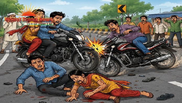 रटौल से दवा लेकर लौट रहे दंपत्ति को तेज रफ्तार बाइक ने रौंदा, दिल्ली रेफर