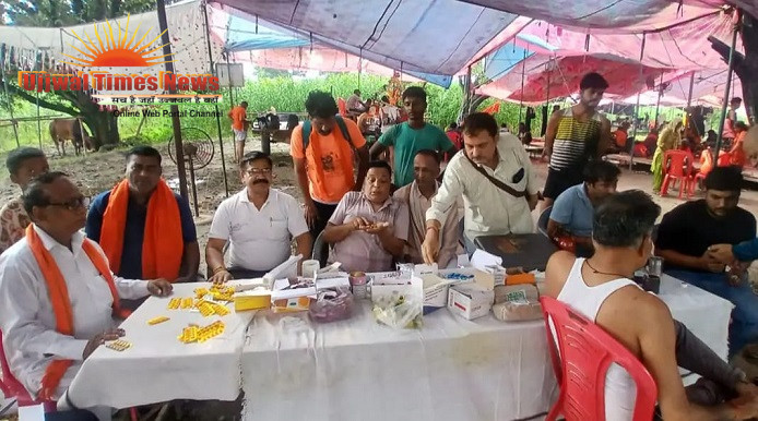 चिकित्सकों व समाजसेवियों ने सरूरपुर में शुरू किया कांवड़ियों के लिए निशुल्क चिकित्सा शिविर