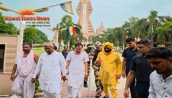 बड़ागांव के त्रिलोक तीर्थ की अलौकिक भव्यता देख नतमस्तक हुए एमएस बिट्टा, गुरु मां से लिया आशीर्वाद