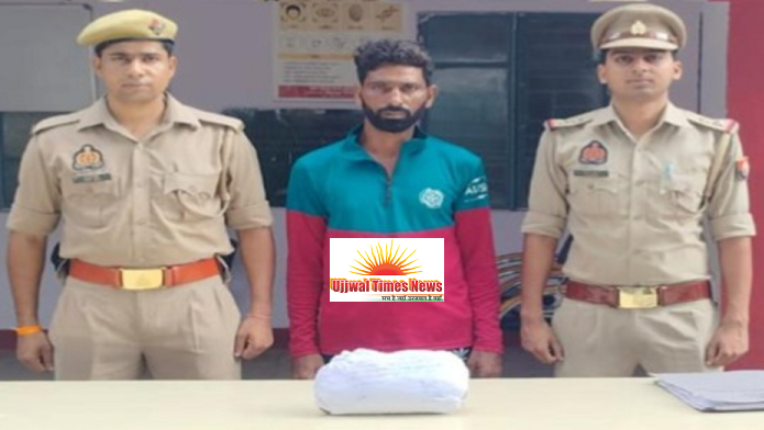 मांट में चेकिंग के दौरान पकड़ा गया आरोपी, 527 ग्राम गांजा बरामद