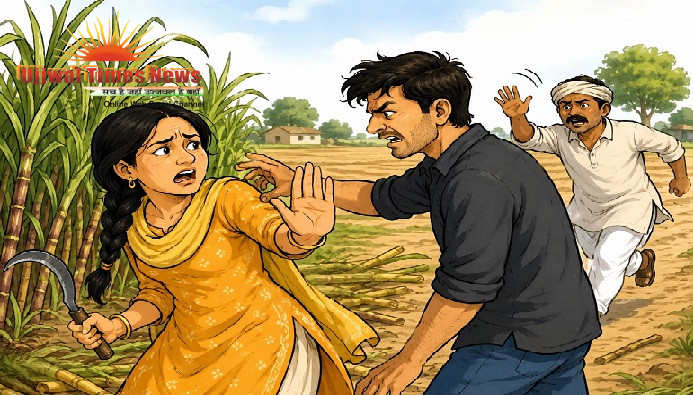 खेत में महिला से छेड़छाड़, विरोध करने पर दी जान से मारने की धमकी