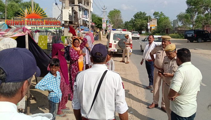 गुढ़ा मोड़ से आर्मी हॉस्पिटल तक अतिक्रमण के विरुद्ध संयुक्त कार्रवाई, 22 वाहनों के चालान, सड़क मार्ग हुआ सुगम