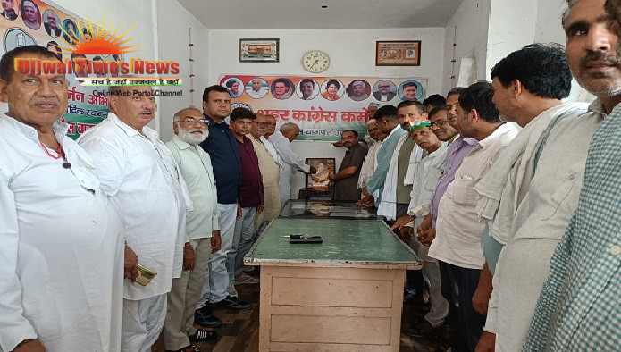 राजीव गांधी की जयंती सद्भावना दिवस के रूप में मनाई, कांग्रेसियों ने दी पुष्पांजलि