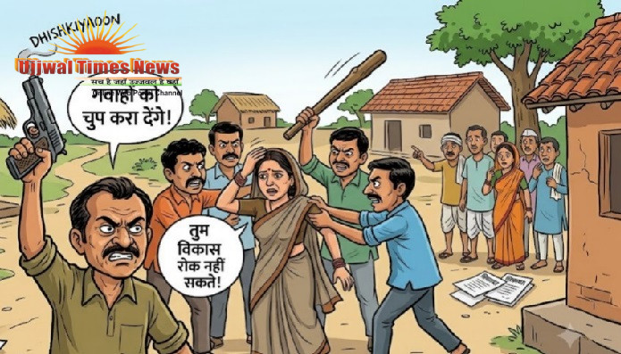 महिला ग्राम प्रधान से मारपीट, तमंचा लहराकर हवाई फायरिंग का आरोप, जान से मारने की धमकी