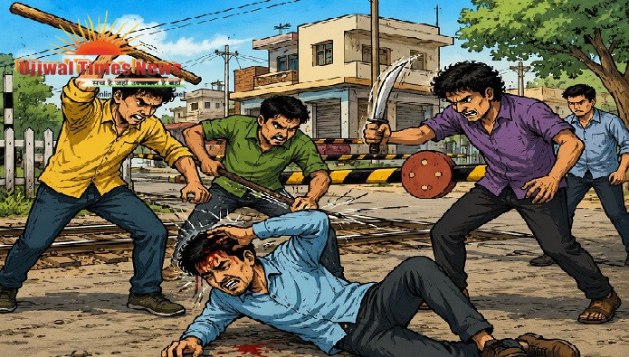 रेलवे फाटक के पास युवक पर जानलेवा हमला, तीन-चार युवकों ने घेरकर धारदार हथियार और डंडों से किया ताबड़तोड़ वार
