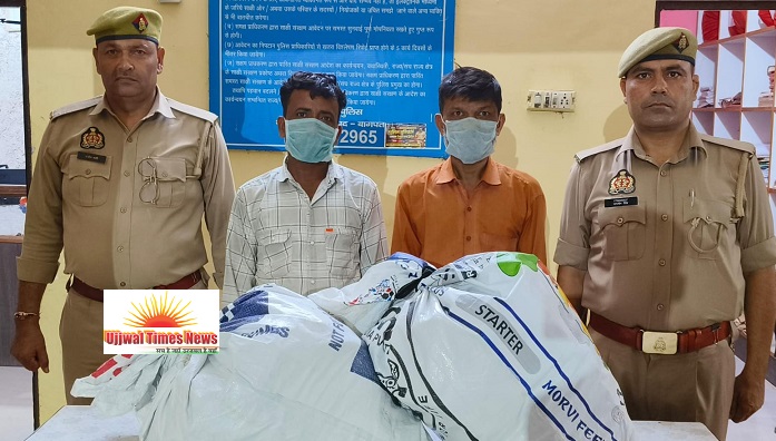 दोघट पुलिस ने चेकिंग के दौरान दो अभियुक्तों को दबोचा, अवैध पटाखों का जखीरा बरामद