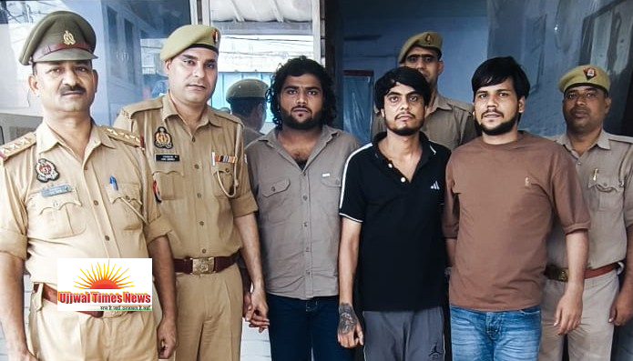 कोसीकलां में पुलिस का शिकंजा, तीन वांछित आरोपी तमंचे के साथ गिरफ्तार