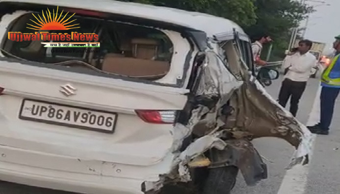 तेज रफ्तार का जुनून: बोलेरो पिकअप ने आगे चल रही कार में मारी जोरदार टक्कर, कार बुरी तरह क्षतिग्रस्त, यात्री बाल-बाल बचे