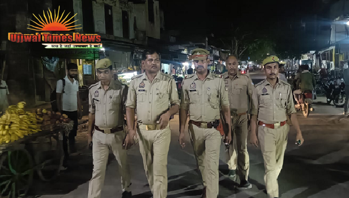 मथुरा में सड़कों पर उतरी पुलिस, चौराहों और बाजारों में संदिग्धों की जांच