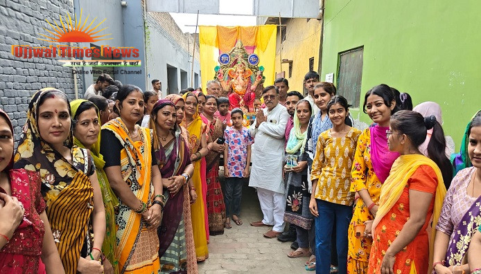 ढोल-नगाड़ों और बैंड बाजे के साथ हुई आदिदेव श्रीगणेश की विदाई