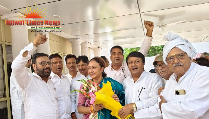 ब्राह्मण समाज और खाप चौधरी ने कांग्रेस प्रदेश अध्यक्ष आराधना मिश्रा को किया सम्मानित