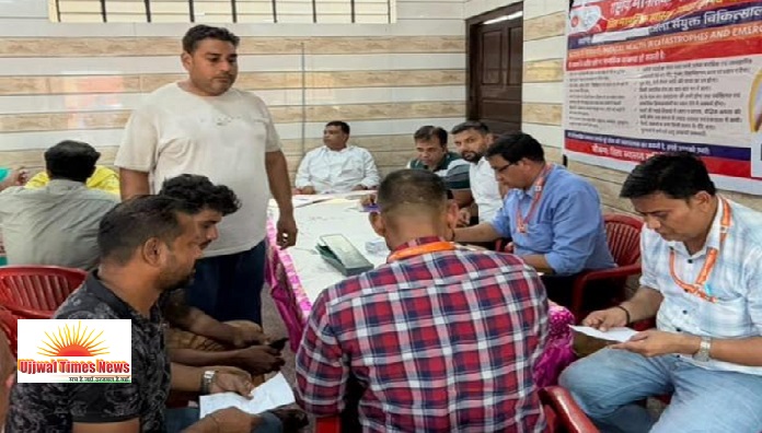 सेवा संकल्प महोत्सव में बड़ौत में लगा श्रमिक स्वास्थ्य परीक्षण शिविर, 150 ने कराई जांच