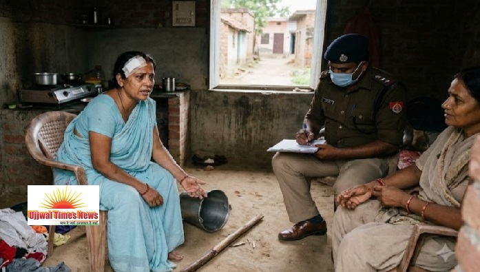 घर में घुसकर महिला पर डंडों से हमला, जान से मारने की धमकी देकर आरोपी फरार