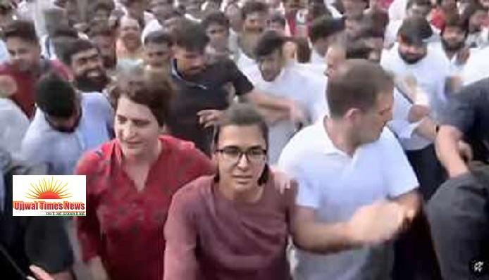 जब नेहा बोरा और प्रियंका गांधी के लिए ढाल बने राहुल गांधी, INDIA गठबंधन के मार्च में दिखा अलग अंदाज