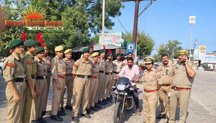 मिशन शक्ति फेज-6.0: स्काउट-गाइड के सहयोग से पुलिस ने चलाया यातायात जागरूकता अभियान
