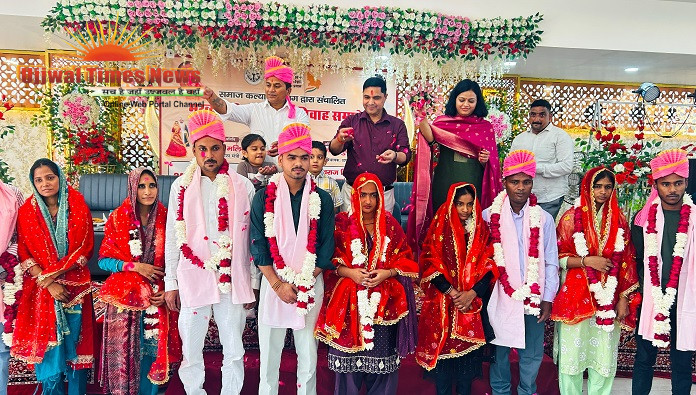 राजसी अंदाज में 149 जोड़ों का विवाह,शहनाइयों व खुशियों से गूंज उठा शहर बेटियों ने लिए सात फेरे, योगी सरकार का जताया आभार