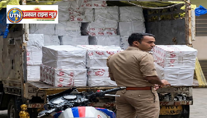 आगजनी की दर्दनाक घटना के बाद भी नहीं चेते मुनाफाखोर, प्रतिबंधित पटाखों की 100 से अधिक पेटियों से भरी गाड़ी पकड़ी
